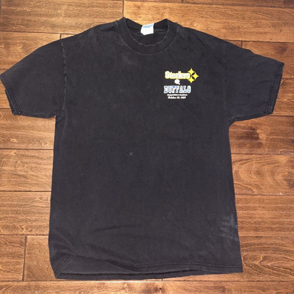 Vintage Champion Tshirt Made In Mexico Steelers Vs Buffalo At‎ Ralph Wilson